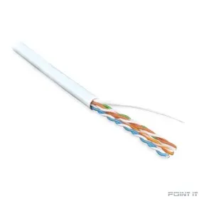 Hyperline UUTP4-C5E-S24-IN-LSZH-WH-305 (305 м) Кабель витая пара, неэкранированная U/­UTP, категория 5e, 4 пары (24 AWG), одножильный (solid), LSZH, нг(А)-HF, -20°C – +75°C, белый - гарантия: 15 лет к