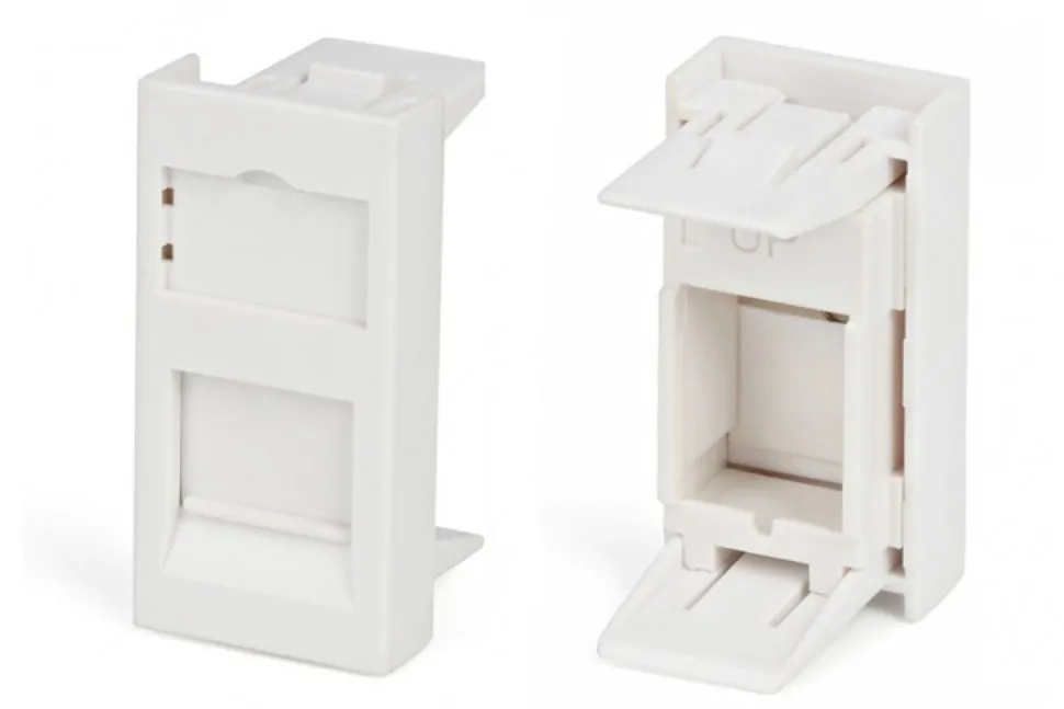 Вставка 45х22,5мм со шторкой для Кейстоуна RJ11, RJ45