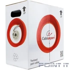 Cablexpert [UPC-6004-SOL] Кабель UTP кат.6, 4 пары, 0.57mm CCA одножильный серый (305м)
