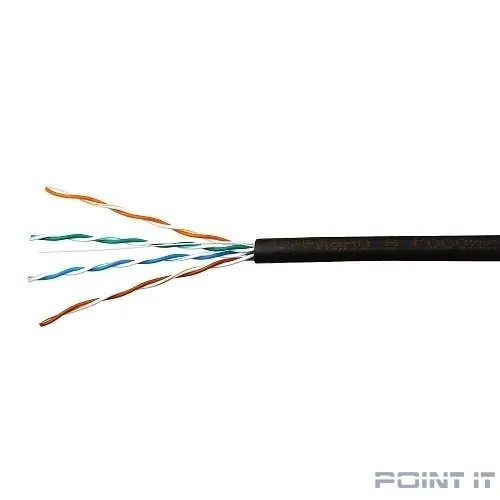 SkyNet Кабель UTP outdoor 4x2x0,46, медный, FLUKE TEST, кат.5e, однож., (100м) box, черный [CSL-UTP-4-CU-OUT/100]