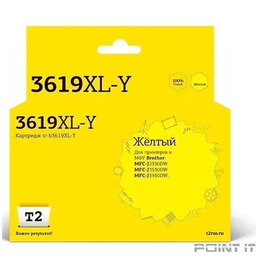T2 LC-3619XLY Тонер-картридж для Brother MFC-J3530DW/J3930DW, жёлтый, с чипом, 1500к