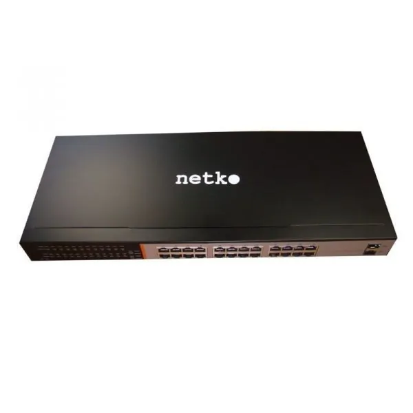 Коммутатор 19", 26 портовый, 24 1Gbit порта, 2 SFP, мет. корпус, черный