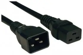 Кабель питания (гнездо IEC С20 - штекер IEC С19) 3*2,5мм2, 2м, черный, Netko