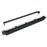 Патч-панель UTP, 19", 24 порта RJ45, cat.6, 1U, Dual Type, с органайзером, "L"