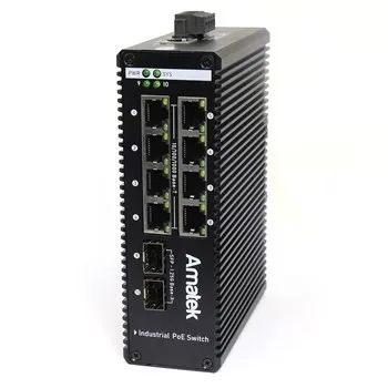 AN-SXGM10P8B - промышленный 10-портовый управляемый гигабитный L2 коммутатор с HiPoE до 480Вт