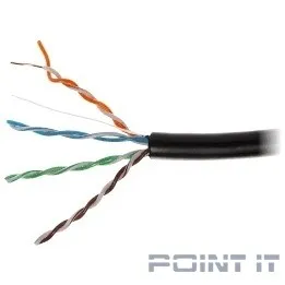 Кабель витая пара Bion BCL-U5451-301 U/UTP, кат.5e, 4x2x0,51мм AWG24, CCA, одножильный, PE, для внешней прокладки, 305м, черный
