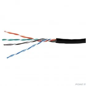 Кабель витая пара Bion BCL-U5460-381 U/UTP, кат.5e, 4x2x0,46 мм AWG 25, медь, одножильный, PE, для внешней прокладки, 305м,черный