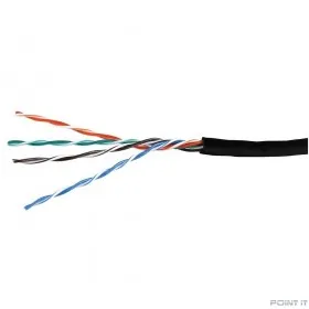 Кабель витая пара Bion BCL-U5480-381 U/UTP, кат.5e, 4x2x0,48 мм AWG 24, медь, одножильный, PE, для внешней прокладки, 305м,черный