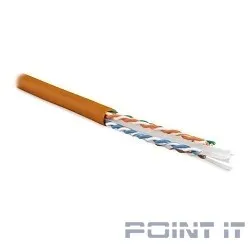 Hyperline UUTP4-C6-S23-IN-LSZH-OR-305 (UTP4-C6-SOLID-LSZH-OR-305) (305 м) Кабель витая пара U/­UTP, категория 6, 4 пары (23 AWG), одножильный (solid), с разделителем, LSZH, нг(С)-HF, –20°C – +75°C, ор
