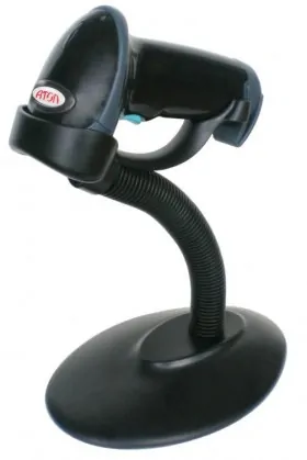 Сканер штрих-кода АТОЛ SB 1101 USB (чёрный) с подставкой