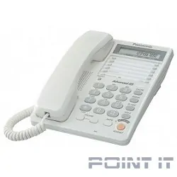 Panasonic KX-TS2365RUW (белый) {16-зн ЖКД, однокноп.набор 20 ном., автодозвон, спикерфон }