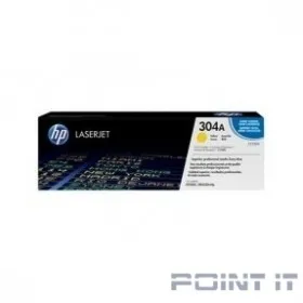 HP Картридж CC532AC лазерный желтый (2800 стр)  (белая корпоративная коробка)