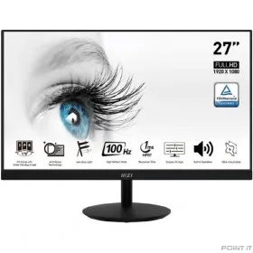 Монитор MSI 27'' PRO MP271A Black, 16:9, IPS, 1920x1080, 4ms, 300cd, 100Hz, 1xVGA, 1xHDMI, 1xDP, SPK