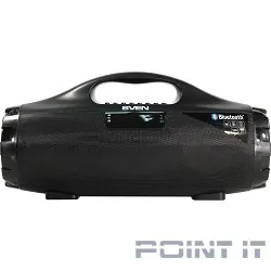 SVEN PS-460, черный (18 Вт, Bluetooth, FM, USB, microSD, LED-дисплей, 1800мА*ч)