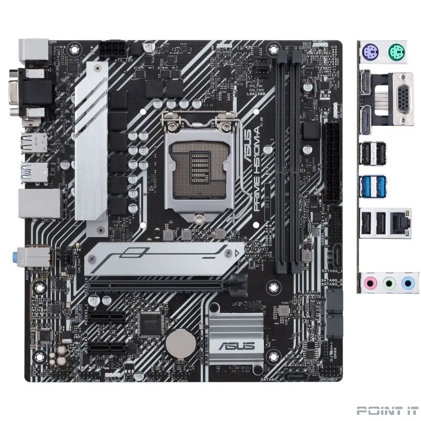 Материнская плата Asus PRIME H510M-A Soc-1200 Intel H510 2xDDR4 mATX AC`97 8ch(7.1) GbLAN+VGA+HDMI+DP