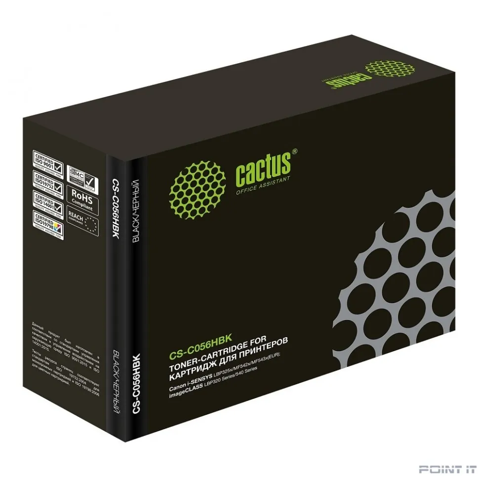 Картридж лазерный Cactus CS-C056HBK черный (21000стр.) для Canon imageCLASS LBP320 Series/540 Series