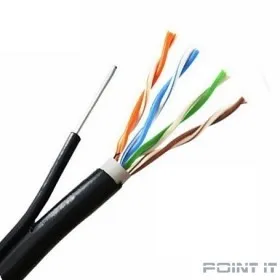 5bites US5525-305BPE-M UTP/SOLID/5E/24AWG/COPPER/PVC+PE/BLACK/OUTDOOR/MSGR/DRUM/305M