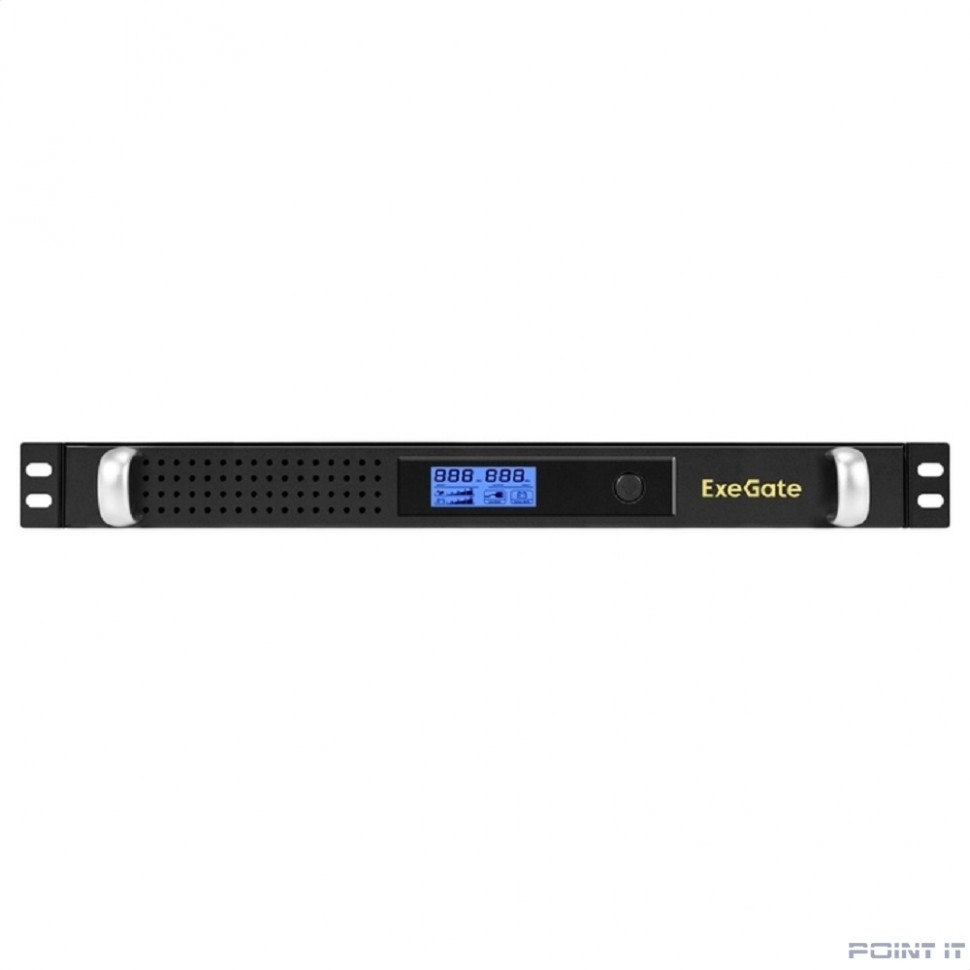 Exegate EX297834RUS ИБП 1U ServerRM UNL-1000.LCD.AVR.6C13.RJ.USB.1U <1000VA/600W, LCD, AVR, 6*C13, RJ, USB, 1U, установка в стойку, Black>