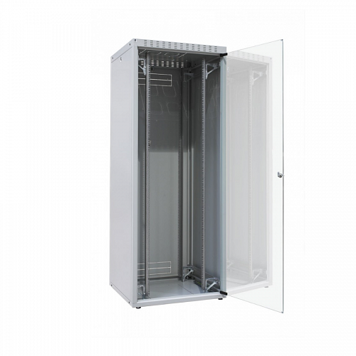 Шкаф напольный 19, ECO-LINE, 47U, 2211х600х1000мм, стеклянная передняя дверь, стальная задняя панель, стальные боковые панели с одноточечными замками