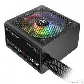 Блок питания Thermaltake SmartBX1RGB 750W &lt;750W, (20+4+4+4) pin, 4x(6+2) pin, 8xSATA, 4xMolex, FDD, 12 см, кабель питани