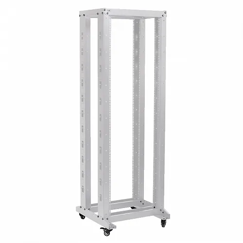 ITK 19 двухрамная стойка, 42U, 600x600, на роликах, серая