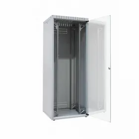  					Шкаф напольный 19, ECO-LINE, 42U, 1988х600х600мм, стеклянная передняя дверь, стальная задняя панель, стальные боковые панели с одноточечными замками,				 