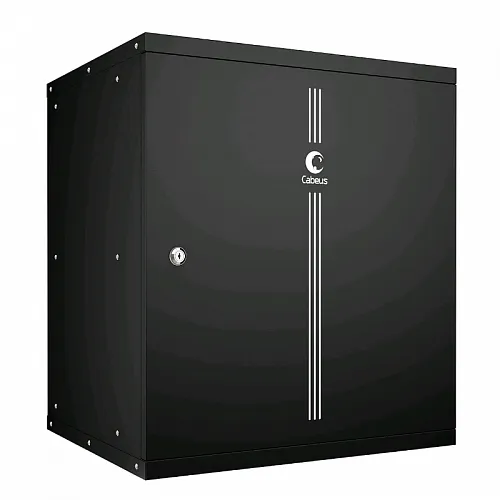 Cabeus WSC-05D-12U55/45m-BK Шкаф телекоммуникационный настенный 19 12U, серия LIGHT разборный, дверь металл, цвет черный