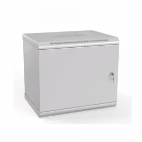 					Шкаф настенный 19-дюймовый (19), 9U, 500x600х450мм, стальная дверь, несъемные стенки, 1 пара профилей, цвет серый (RAL 7035) (собранный)				 
