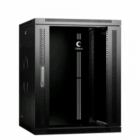  					Шкаф телекоммуникационный настенный 19 15U 600x350x769mm (ШхГхВ) дверь стекло, цвет черный (RAL 9004)				 