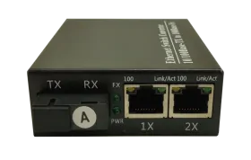 Конвертер GIGALINK UTP, 2*10/100Мбит/c, WDM, без LFP, SM, SC, Tx:1310/Rx:1550, 18 дБ (до 20 км)