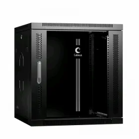  					Шкаф телекоммуникационный настенный 19 12U 600x450x635mm (ШхГхВ) дверь стекло, цвет черный (RAL 9004)				 