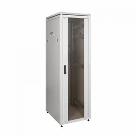  					ITK Шкаф сетевой 19 LINEA N 33U 600х600 мм стеклянная передняя дверь, задняя металлическая серый				 