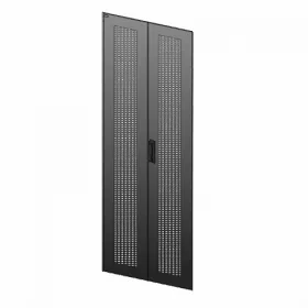  					ITK Дверь перфор. двустворч. для шкафа LINEA N 28U 600мм чер				 
