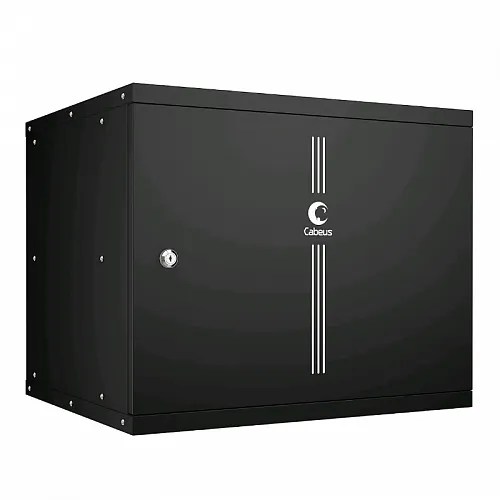 Cabeus WSC-05D-9U55/45m-BK Шкаф телекоммуникационный настенный 19 9U, серия LIGHT разборный, дверь металл, цвет черный
