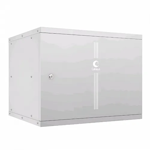 Cabeus WSC-05D-9U55/45m Шкаф телекоммуникационный настенный 19 9U, серия LIGHT разборный, дверь металл, цвет серый