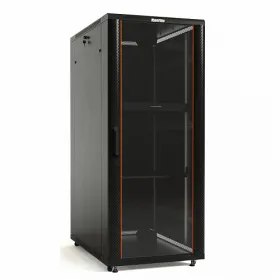  					Шкаф напольный 19-дюймовый,22U,1166x600х800мм,перед. и зад.распаш.перфор.двери(75%),ручка с замком,крыша нов.типа,9004,разобран 				 