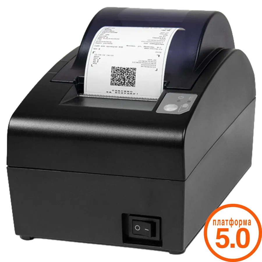 АТОЛ 55Ф. Черный. Без ФН/Без ЕНВД. RS+USB+Ethernet (5.0)
