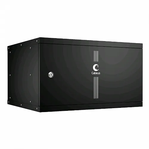 Cabeus WSC-05D-6U55/45m-BK Шкаф телекоммуникационный настенный 19 6U, серия LIGHT разборный, дверь металл, цвет черный