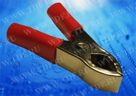 Зажим &quot;крокодил&quot;, 10A, красный, L=53±5мм, Netko