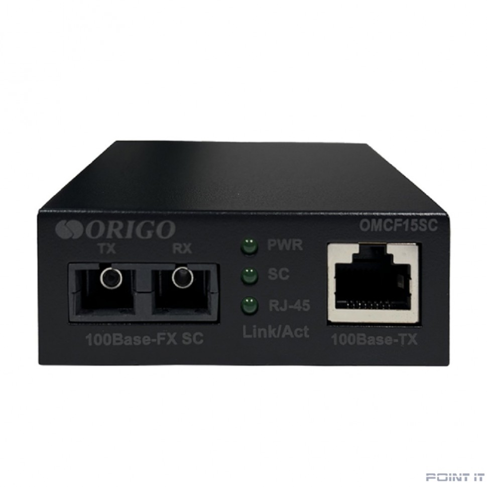 ORIGO OMCF15SC/A1A Медиаконвертер 100Base-TX / 100Base-FX (SC), 1310 нм, одномод, до 15 км