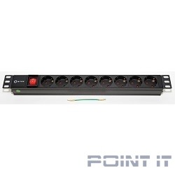 5bites PDU819A-07 Блок розеток  8S / AL / SWITCH / 1U / 19&quot;