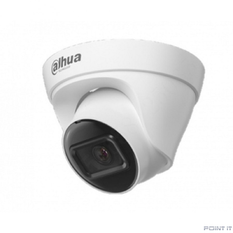 DAHUA DH-IPC-HDW1230T1P-0280B-S6 Уличная турельная IP-видеокамера 2Мп, 1/2.8” CMOS, объектив 2.8мм, детектор человека, ИК-подсветка до 30м, IP67, корпус: металл, пластик