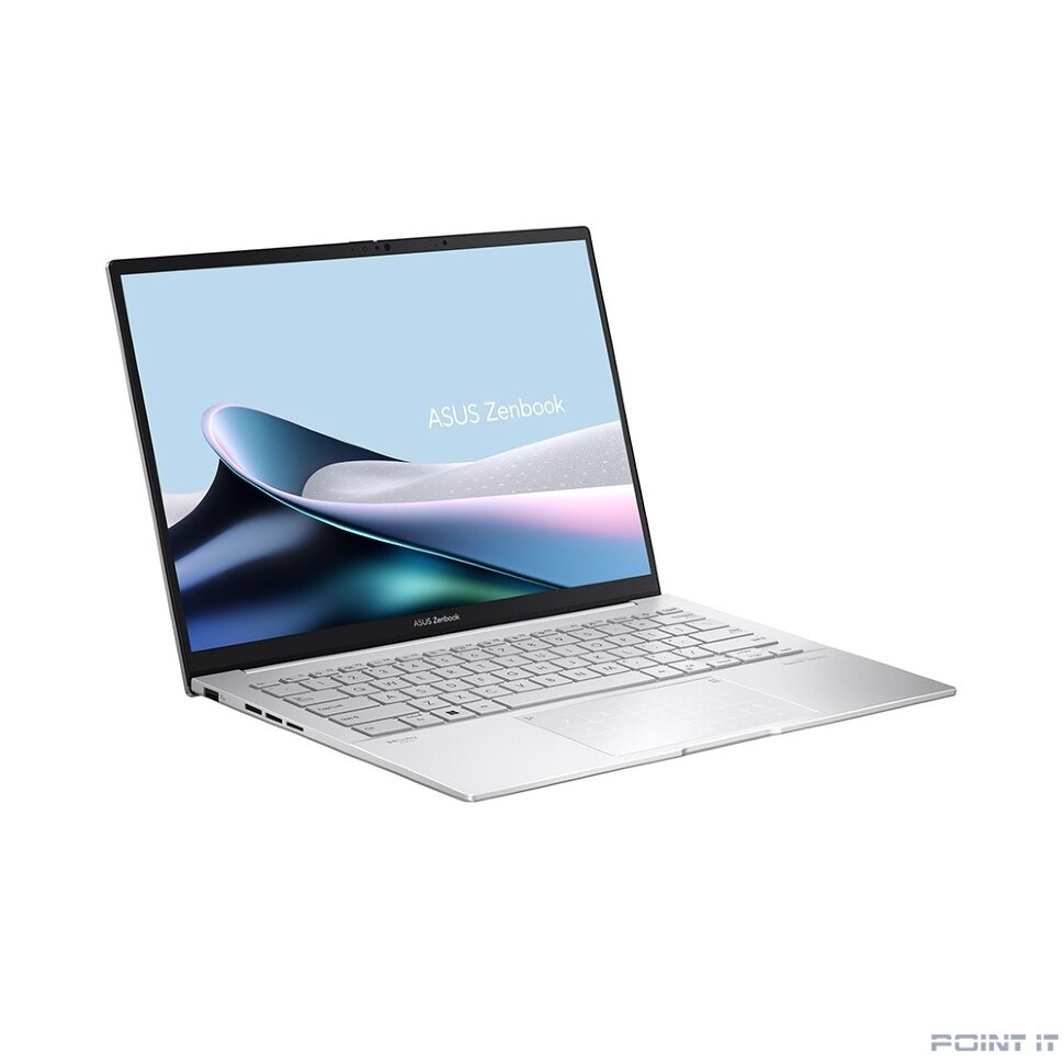 Ноутбук ASUS Zenbook 14 UX3405CA-QL573 [90NB14W4-M00UF0] Foggy Silver 14" {1920x1200 OLED Ultra 5 225H(3.3Ghz)/16384Mb/1024SSDGb/Intel Arc graphics/DOS + алюм корп; +чех}