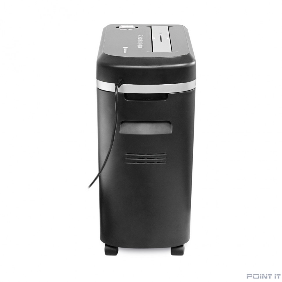 ГЕЛЕОС Уничтожитель документов УМ22-5 DIN P-5 {(5 ур-нь секр.), фрагмент 2х8мм, 9-10 лист (70г/м2), CD/пл.карты/скрепки/скобы, 22 л.}