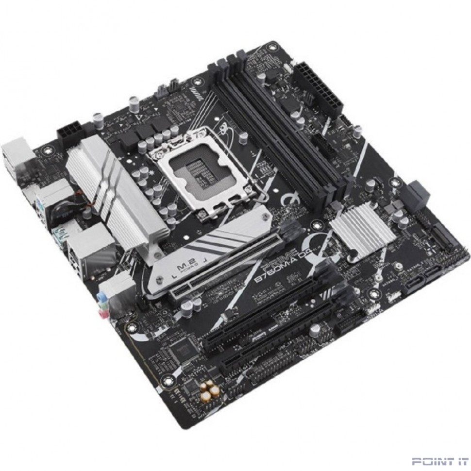 ASUS PRIME B760M-A D4-CSM (Socket 1700, mATX, 4xDDR4(128GB), 2xHDMI 2.1/DP/3xPCIe 4.0x16, 1xLAN (2.5GbE), 4xSATA 6Gb/s, 2xM.2, 2xUSB 3.2, 4xUSB 2.0, 1xPS/2, mATX)