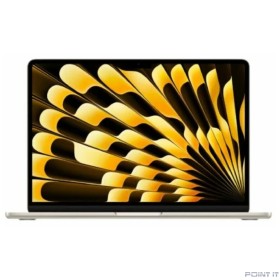 Ноутбук Apple MacBook Air 13-inch 2024 [MXCU3HN/A] (КЛАВ.РУС.ГРАВ.) Starlight 13.6&quot; Liquid Retina {(2560x1600) M3 8C CPU 10C GPU/16Gb/512Gb SSD/рекоменд.переходник 11007065}