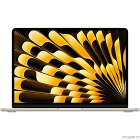 Ноутбук Apple MacBook Air 13-inch 2024 [MXCU3X/A] (КЛАВ.РУС.ГРАВ.) Starlight 13.6&quot; Liquid Retina {(2560x1600) M3 8C CPU 10C GPU/16Gb/512Gb SSD/рекоменд.переходник 11007065}