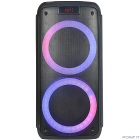 RITMIX SP-935B black {Bluetooth, 30 Гц -18 КГц, FM-радио, RGB-подсветка, AUX, USB, microSD (до 32 Гб, MP3), дисплей: LED, до 6 часов работы, 2 микрофонных входа под Джек 6,3мм}