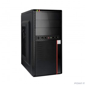 Exegate EX284038RUS Корпус Minitower BA-204U Black, mATX, &lt;AA500, 80mm&gt;, 2*USB+2*USB3.0, Audio