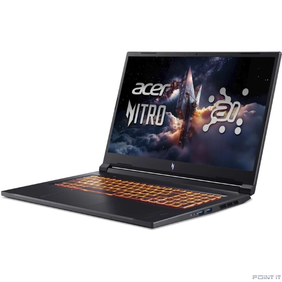 Ноутбук Acer Nitro V 17 AI ANV17-41-R0P2 [NH.QYVCD.006] Black 17.3" {FHD Ryzen 7 260/ 32Gb/ SSD1Tb/RTX 5060 8Gb/noOs}